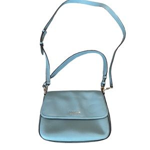 Kate spade New York Blue Core Pebbled Leather Medium Convertible Flap purse